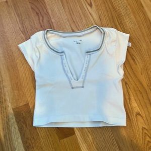 White Urban Outfitters Go for Gold Seamless Top Size M/L